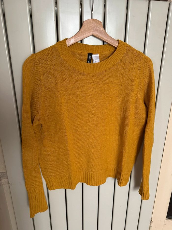 Pull col rond H&M moutarde S