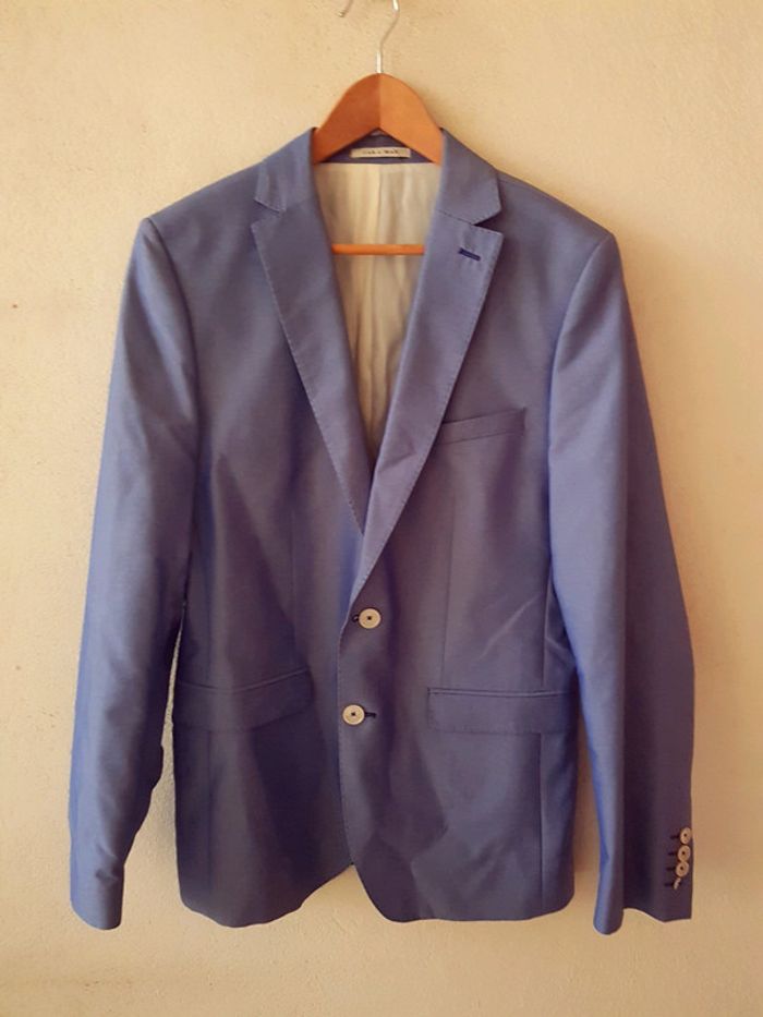 Veste de blazer Zara homme bleu - photo numéro 7