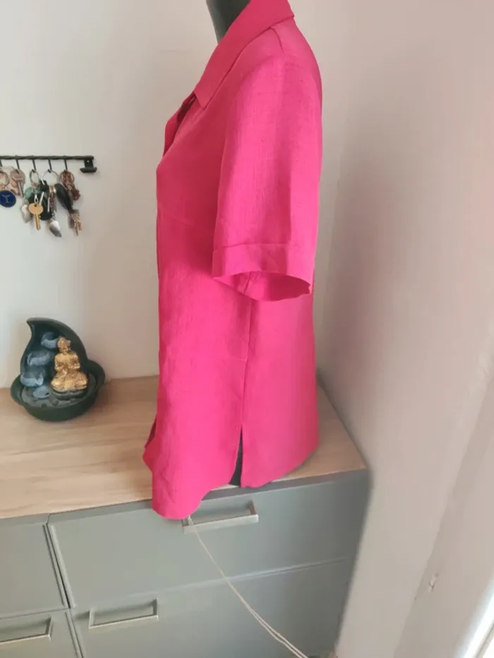 Blouse fine T46 fushia - photo numéro 4