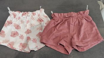 Lot 2 shorts bébé fille 6 mois