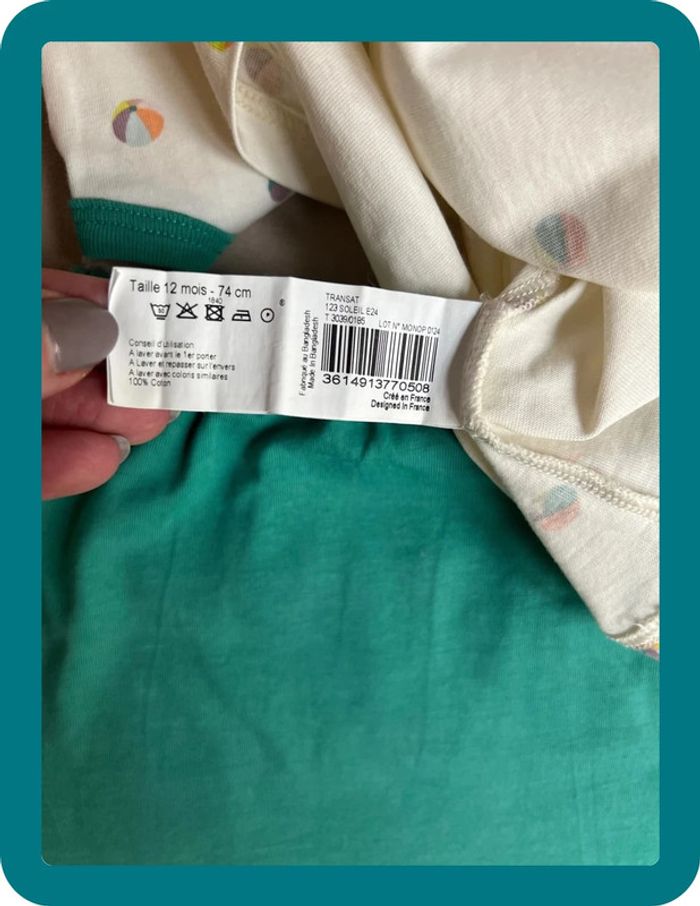 Ensemble jersey débardeur et short 12 mois - Bout'chou - photo numéro 5