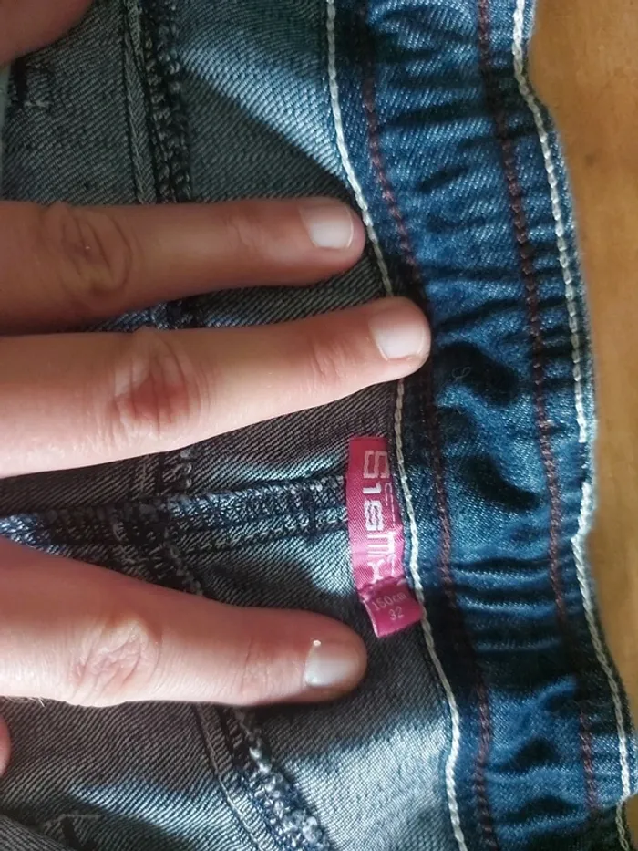 Jupe en jean bleu taille 32 - photo numéro 3