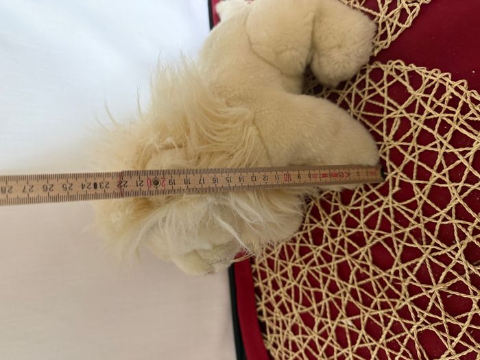 Peluche lion NATURE PLANET beige assis - photo numéro 3