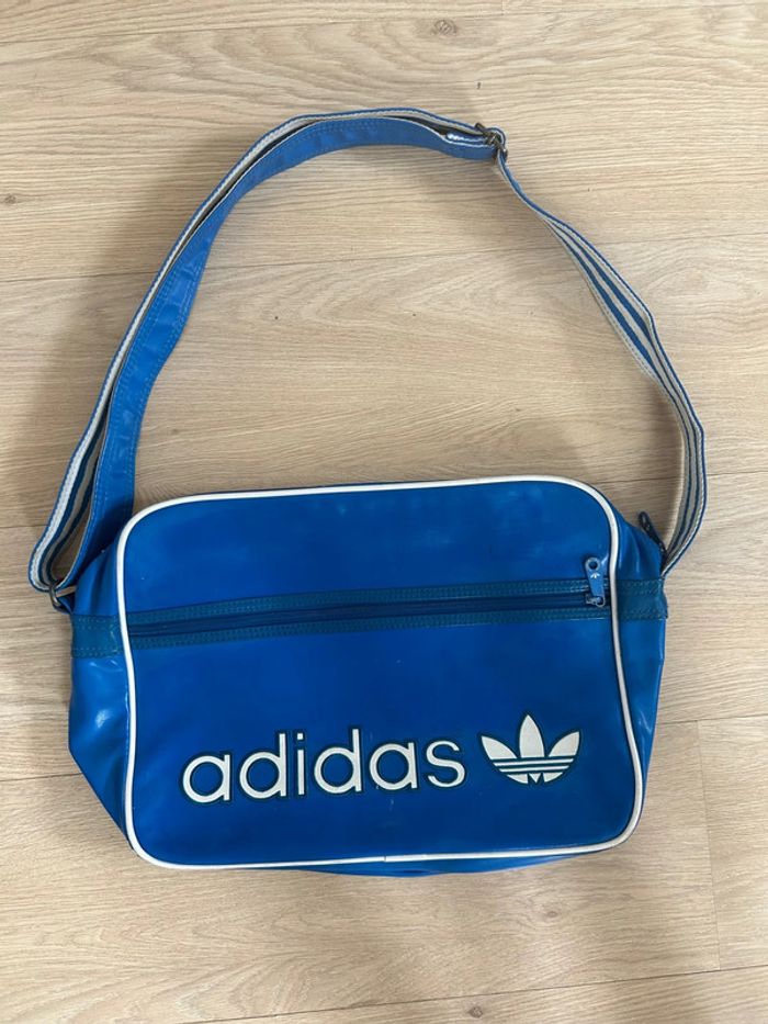 Sac bandoulière vintage Adidas bleu