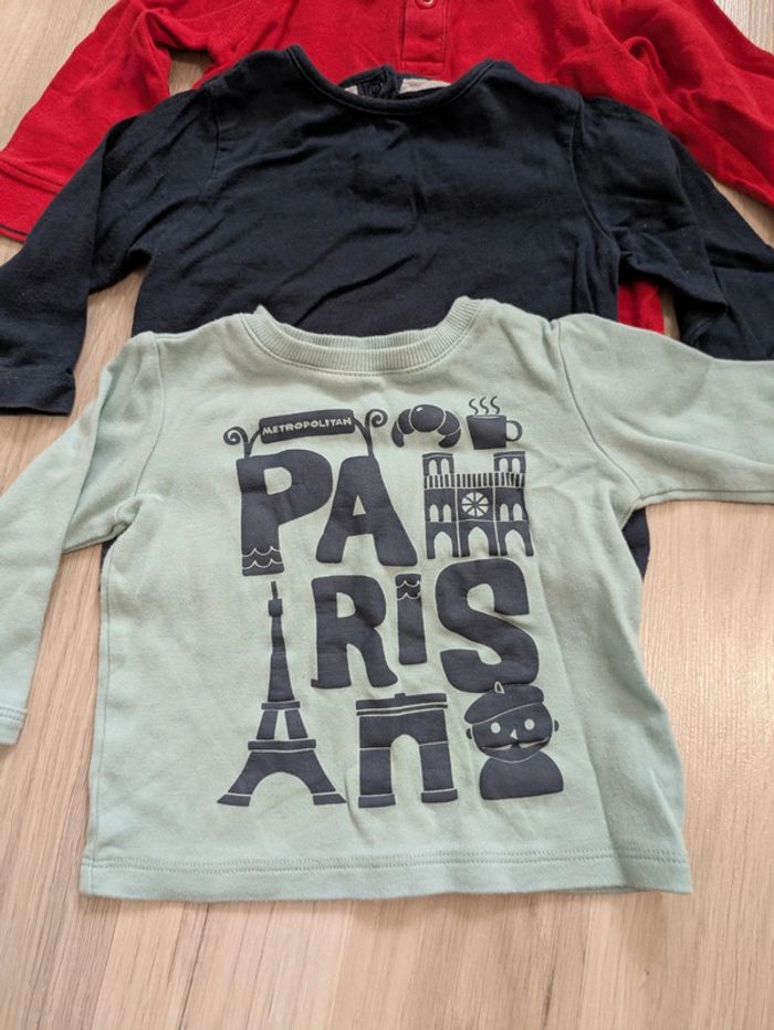 Lot de 3 t-shirts garçon 9 mois - photo numéro 2