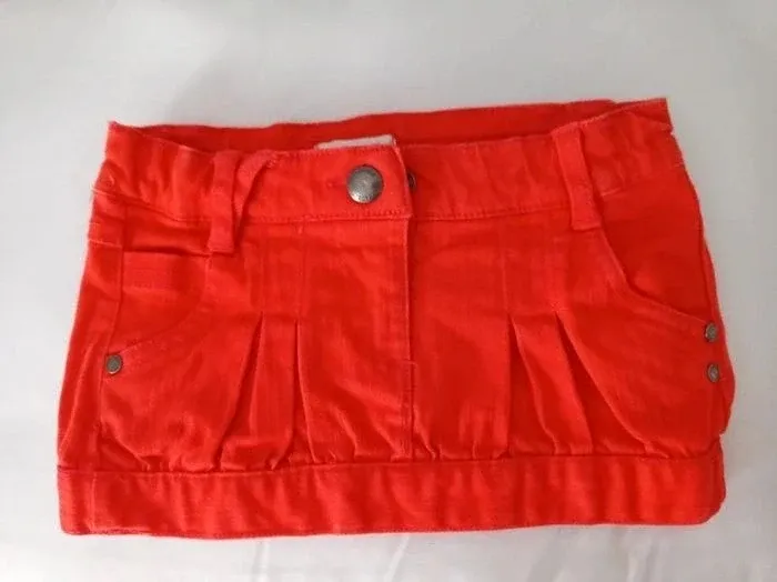 Jupe courte orange fille Vertbaudet 2 ans 86 cm
