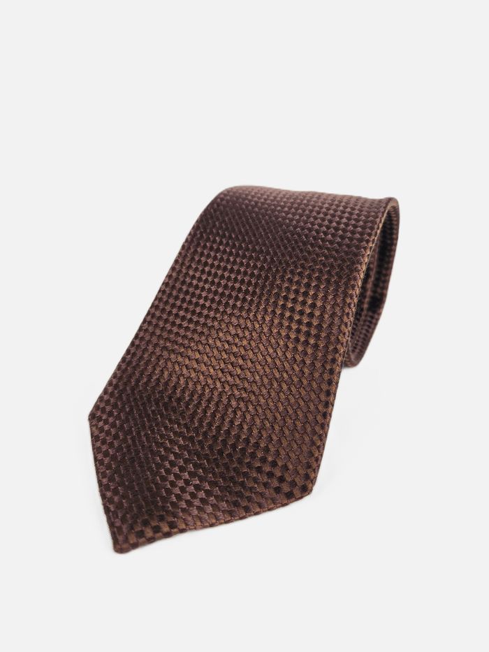 Cravate Rochas, couleur marron