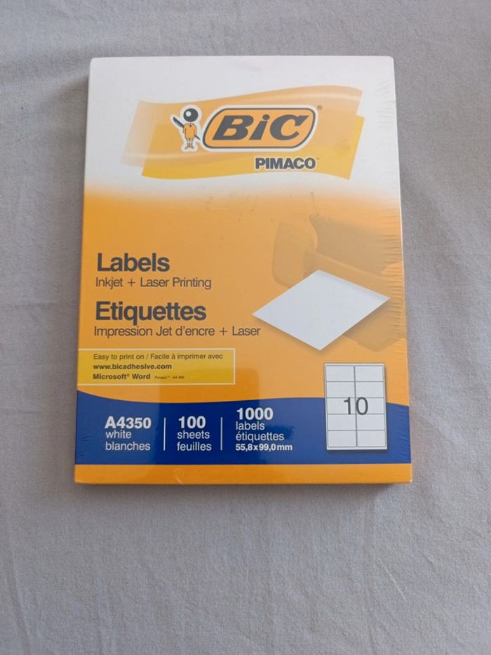 Bic Pimaco - Étiquettes impression jet d'encre et laser