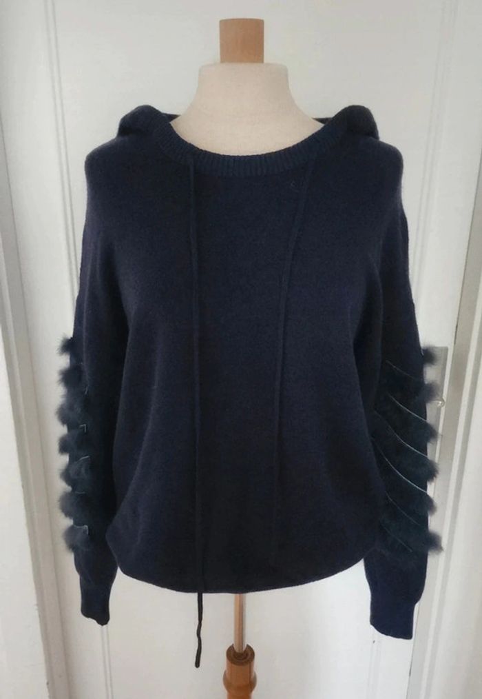 Pull à capuche laine/angora