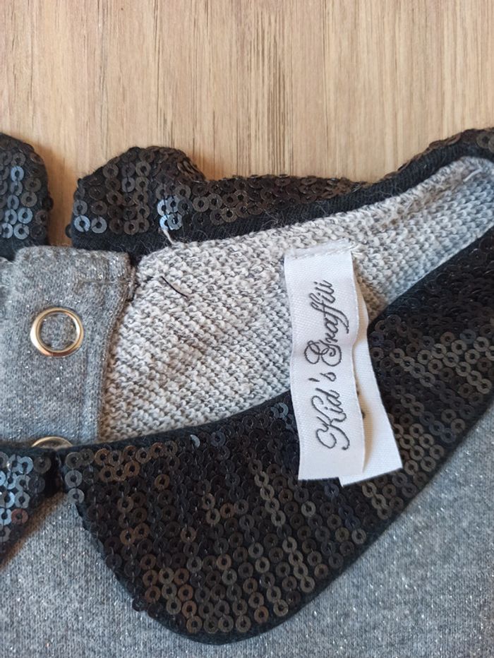 Sweat pull gris masque noir kids graffiti 6 ans masque noir - photo numéro 2