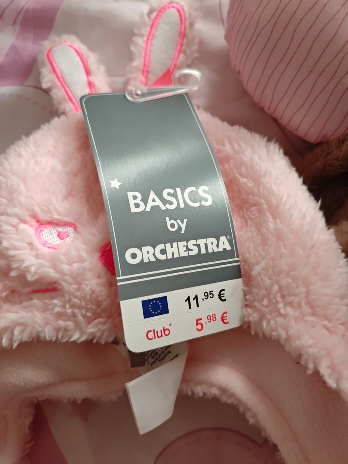 Bonnet Lapin ORCHESTRA Neuf avec étiquette – Rose – 6 mois - photo numéro 3