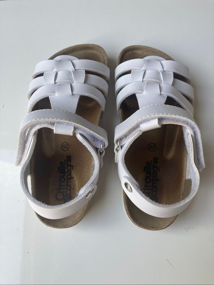 Sandales blanches fille Citrouille et Compagnie - taille 29 - photo numéro 3