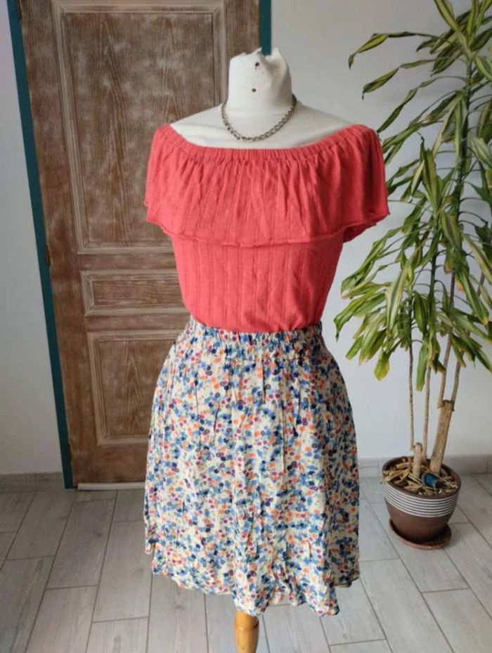 Jupe fleurie retro