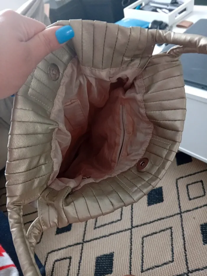 Sac à main or dore - photo numéro 2