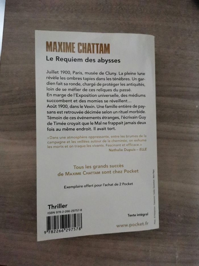 Le requiem des abysses Maxime Chattam - photo numéro 2