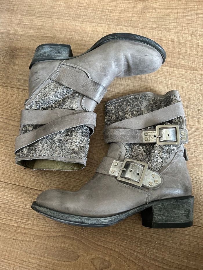 Bottines grises et argentées neuves Life pointure 38 (valeur 159€) - photo numéro 8