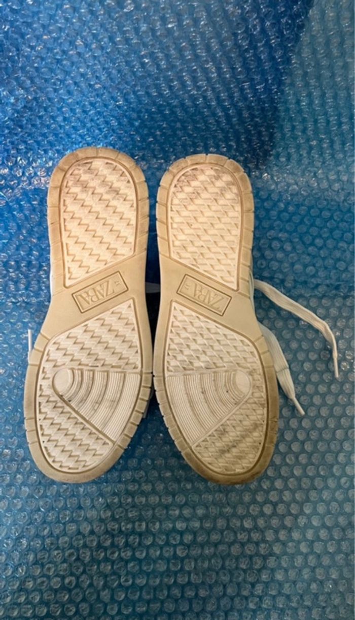 baskets ZARA beige brown blanc - photo numéro 6