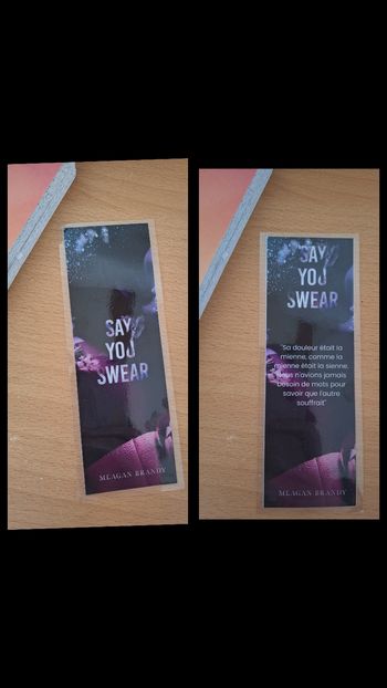 Marque page : Say you Swear 