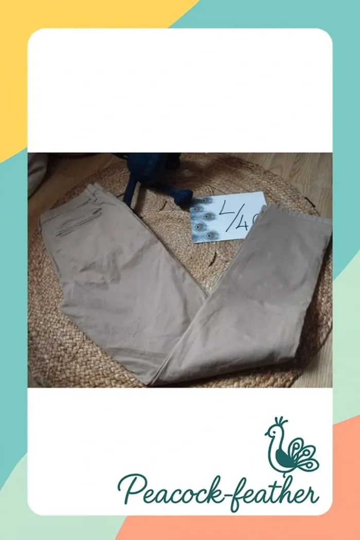 Pantalon Chino beige bonobo 40 - photo numéro 4