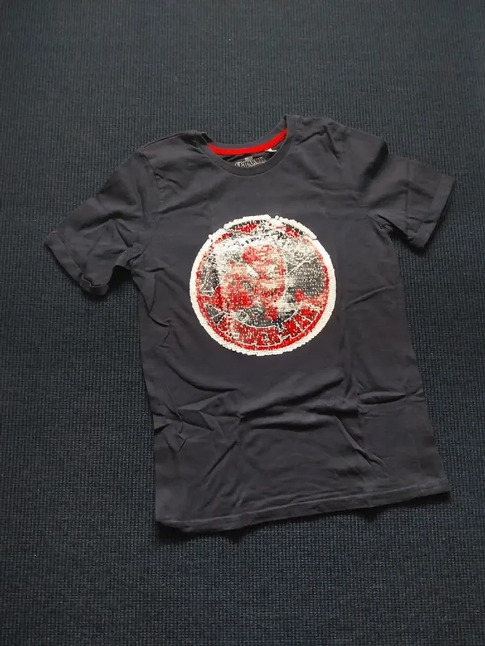 Tee shirt bleu marine spiderman T10A - photo numéro 4