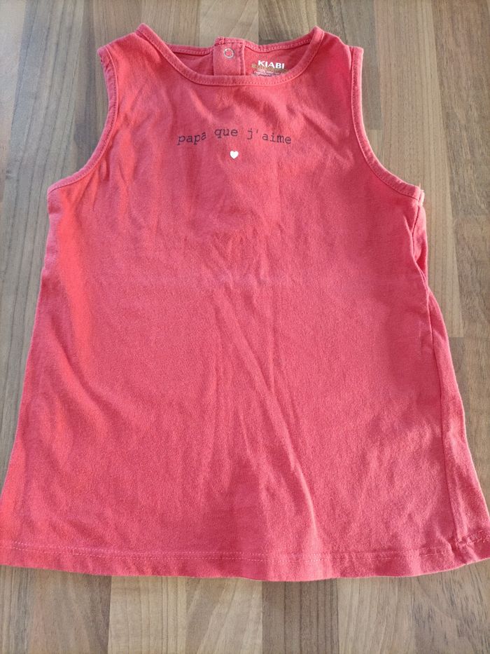 Débardeur rose 3 ans Kiabi Papa que j'aime - photo numéro 7
