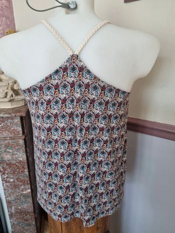 Blouse bretelle "cuir ecru" taille M