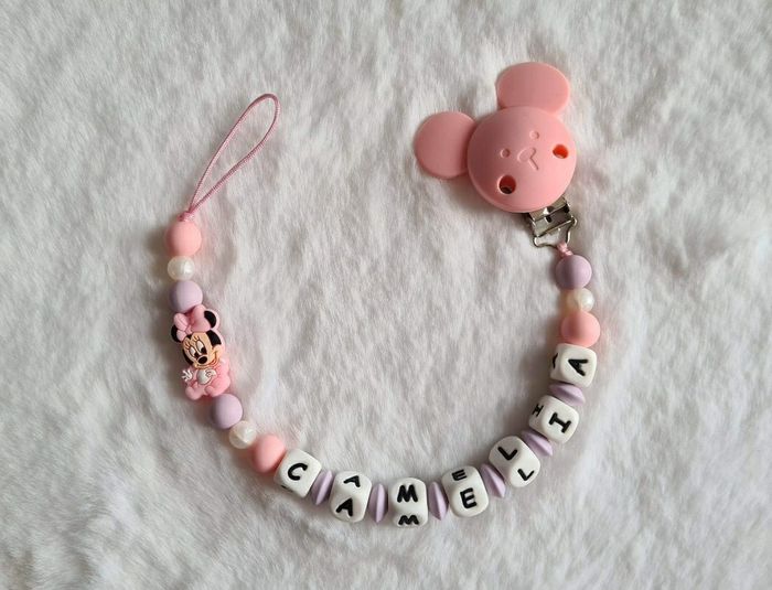 Attache tétine silicone minnie