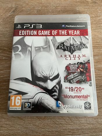 Batman arkham city game of the year ps3