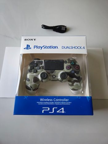 🎮 Manette PS4 Camouflage + chargeur offert 🎁 "Neuve et Scellée 🔒"