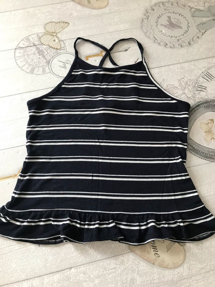 Débardeur rayé marine