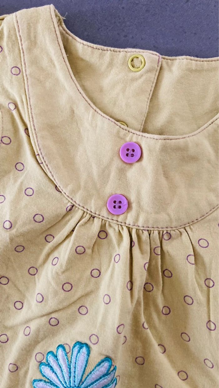 Lot ensemble barboteuse Combishort short vêtement été bébé fille 6 mois - photo numéro 11