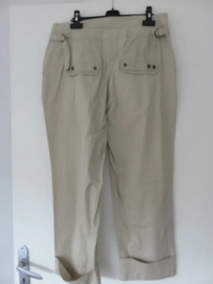 Pantacourt 7/8 voodoo 44 beige - photo numéro 7