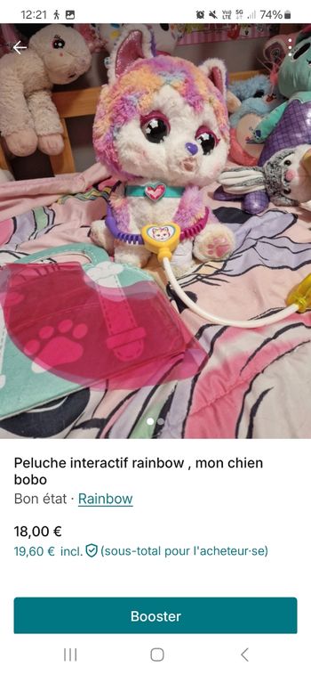 Peluche interactif rainbow