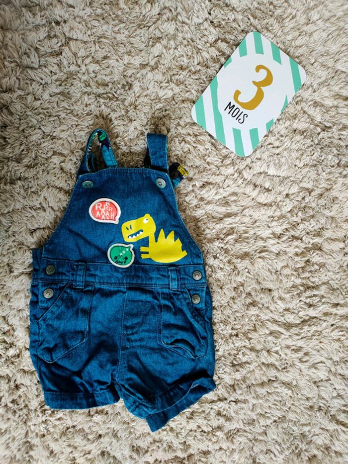 Ensemble salopette short et chemise manches courtes DPAM - photo numéro 2