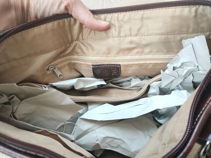 Sac à main neuf doré croco marron - photo numéro 6