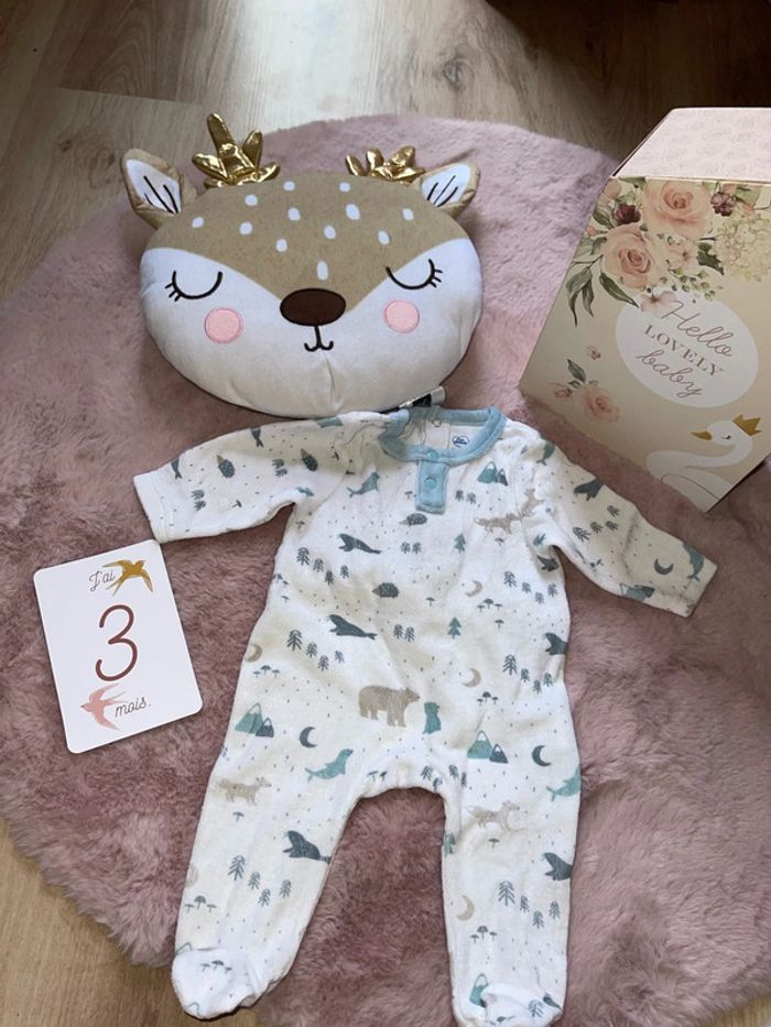 Pyjama velours garçons 3 mois