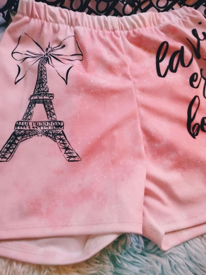 Lot 6 ans mode chemise short top crop top printemps - photo numéro 2