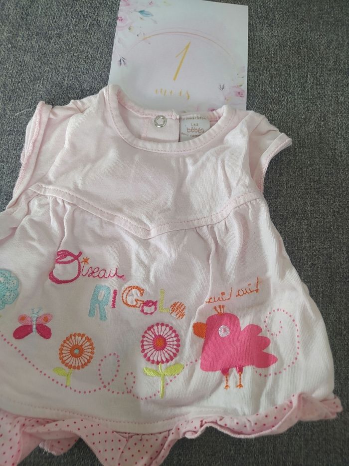 Lot 10 tee shirt fille 1 mois -séparable - photo numéro 7