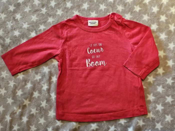 Lot de 2 t-shirts fille ML 6 mois - photo numéro 6