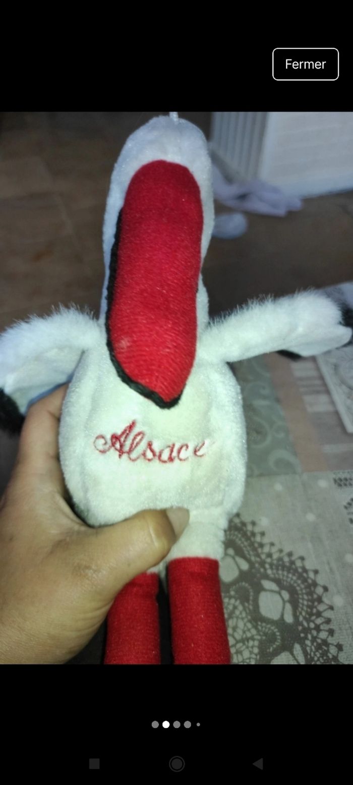Très belle peluche cigogne j40 - photo numéro 4