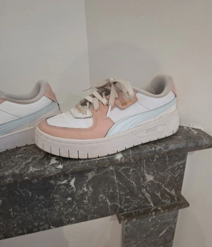 Puma colorées taille 37.5 avec semelle haute compensée - photo numéro 4