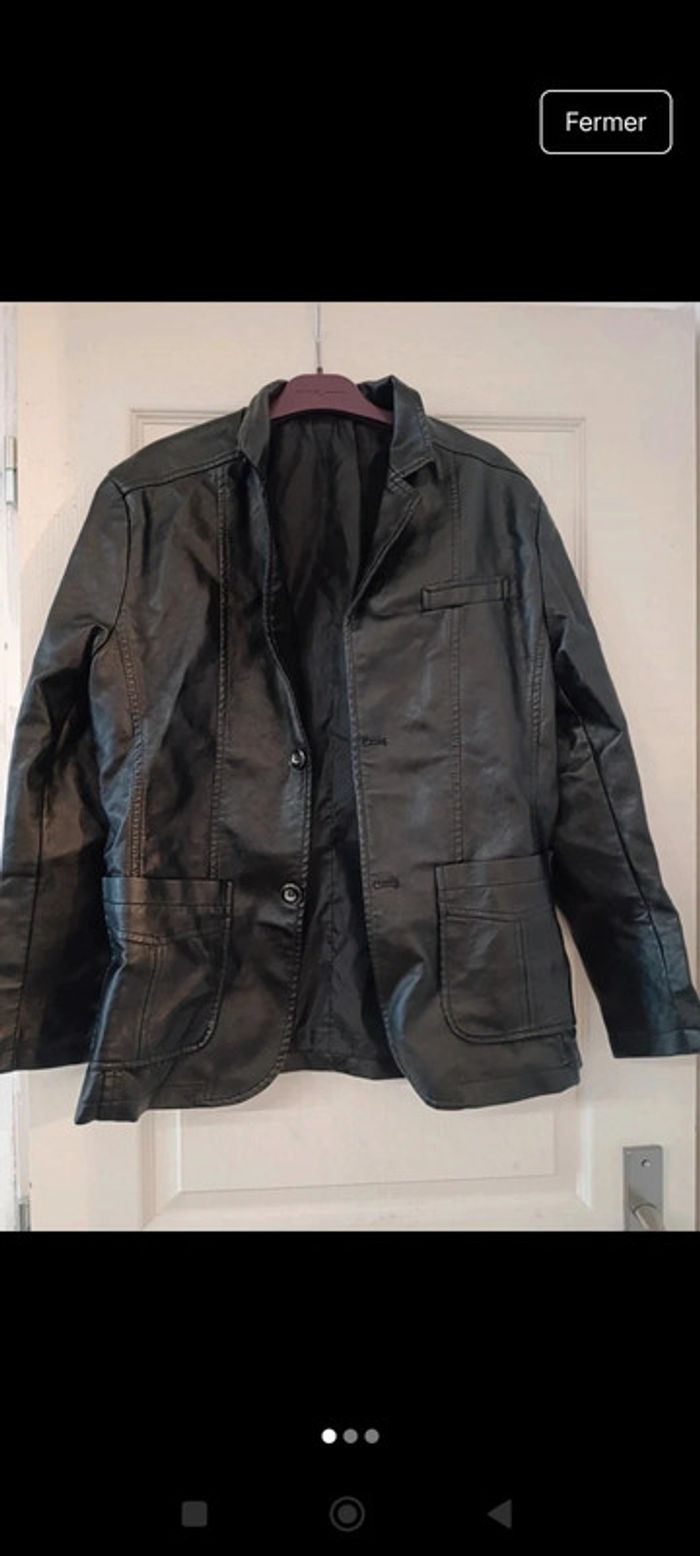 Veste mixte simili cuir, taille L