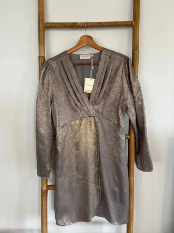 Robe argentée dorée - Cherry Paris Taille 2 Taille M
