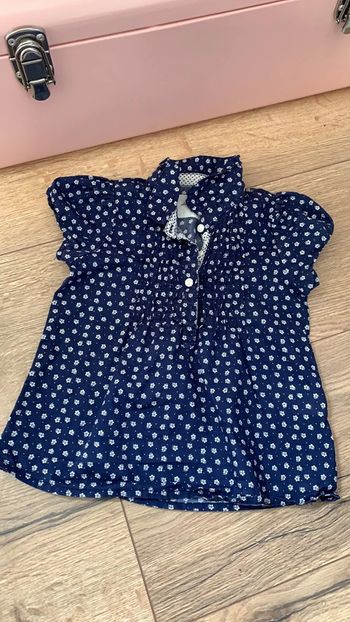 Chemisette fleurie 6/9 mois