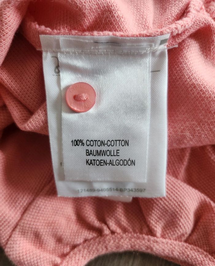 T-shirt polo rose corail fille 18 mois - photo numéro 4
