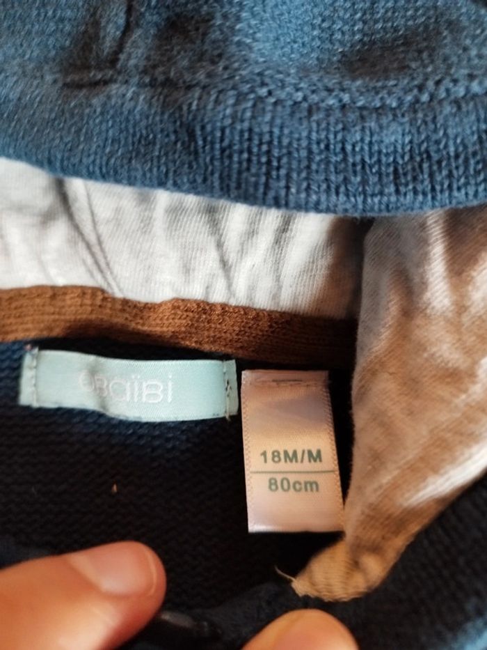 Gilet bleu obaibi 18 mois - photo numéro 2