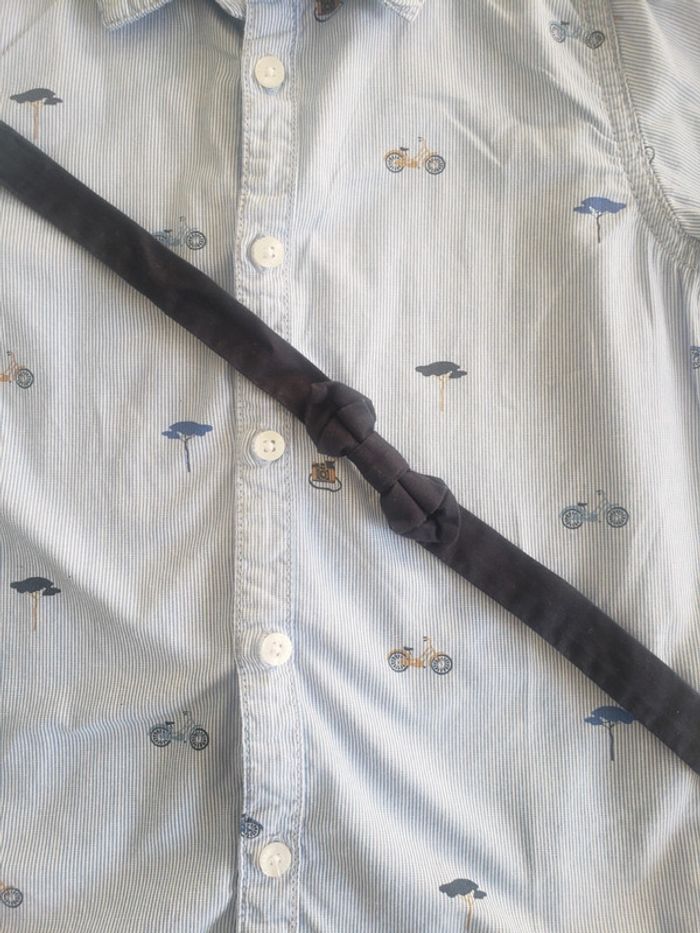 Chemise manches longues avec nœud papillon gemo 4 ans - photo numéro 4