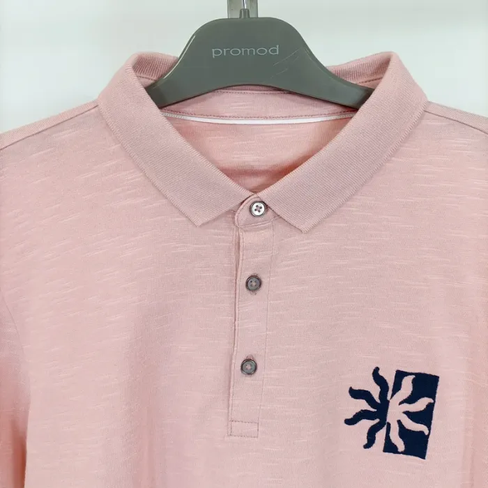 Polo Rose clair 100% coton - léger, Taille M - A398 - photo numéro 3