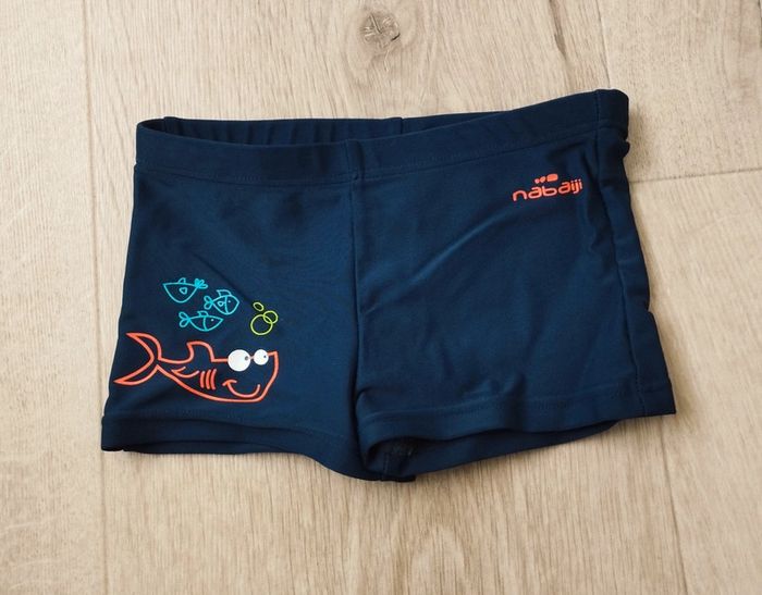 Maillot de bain boxer bleu marine taille 3 ans Nabaiji