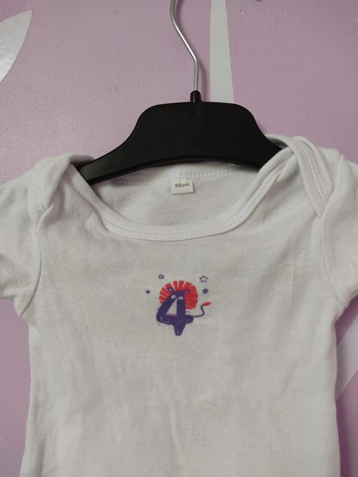 Lot de 3 body manches courtes taille 6 mois - photo numéro 5